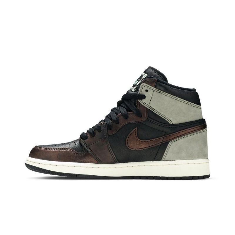 Air Jordan 1 Retro High Og Sort Grøn Brun Sko Herre
