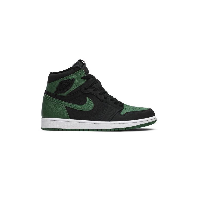 Air Jordan 1 Retro High Og Sort Grøn Sko Herre