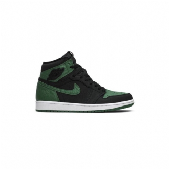 Air Jordan 1 Retro High Og Sort Grøn Sko Herre
