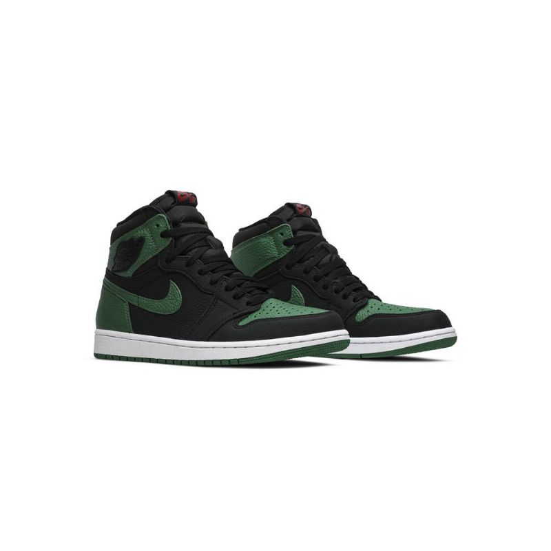 Air Jordan 1 Retro High Og Sort Grøn Sko Herre