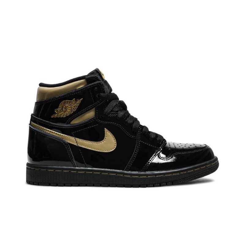 Air Jordan 1 Retro High Og Sort Guld Sko Herre