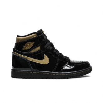 Air Jordan 1 Retro High Og Sort Guld Sko Herre