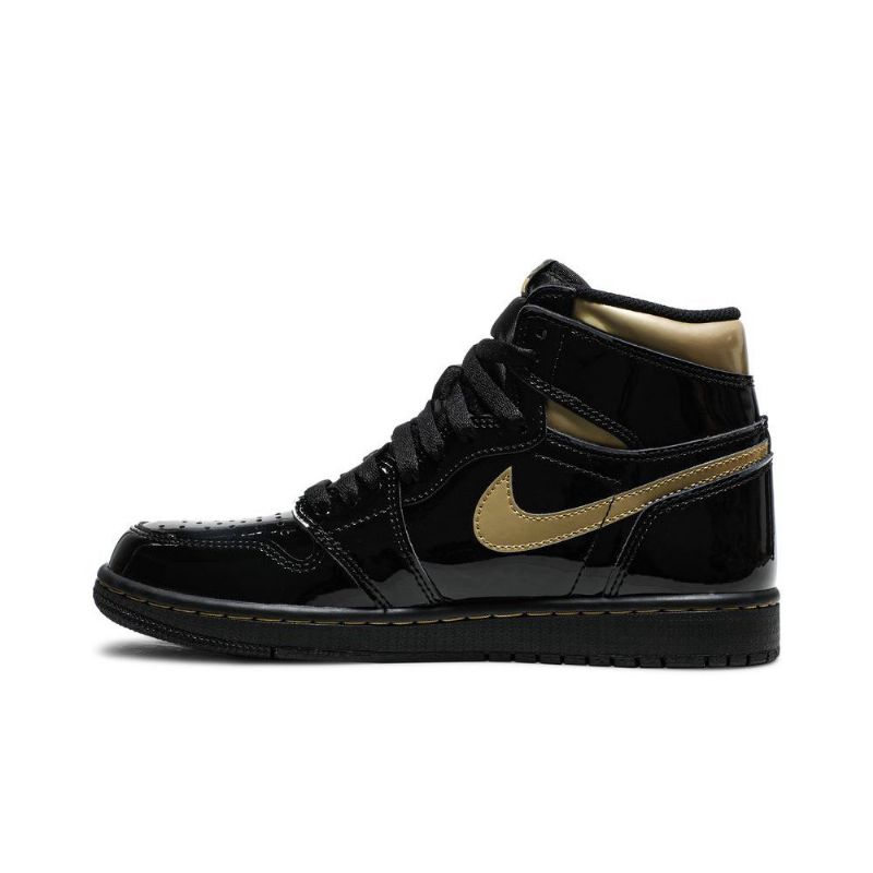Air Jordan 1 Retro High Og Sort Guld Sko Herre