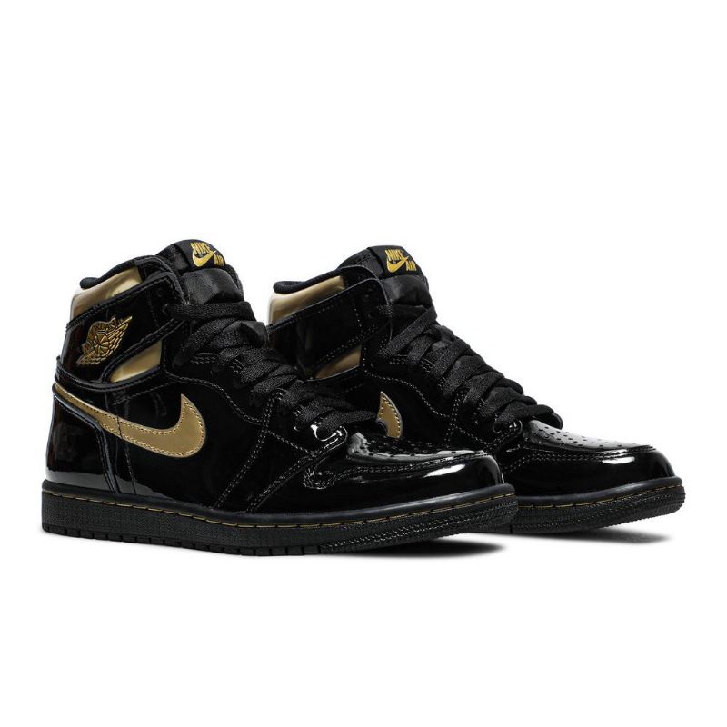 Air Jordan 1 Retro High Og Sort Guld Sko Herre