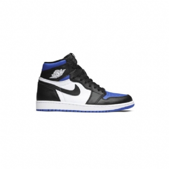 Air Jordan 1 Retro High Og Sort Hvid Blå Sko Herre