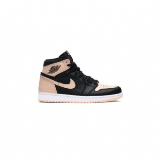 Air Jordan 1 Retro High Og Sort Lyserød Hvid Sko Herre