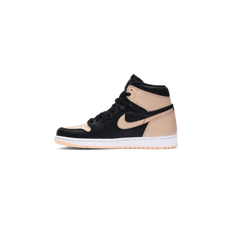 Air Jordan 1 Retro High Og Sort Lyserød Hvid Sko Herre