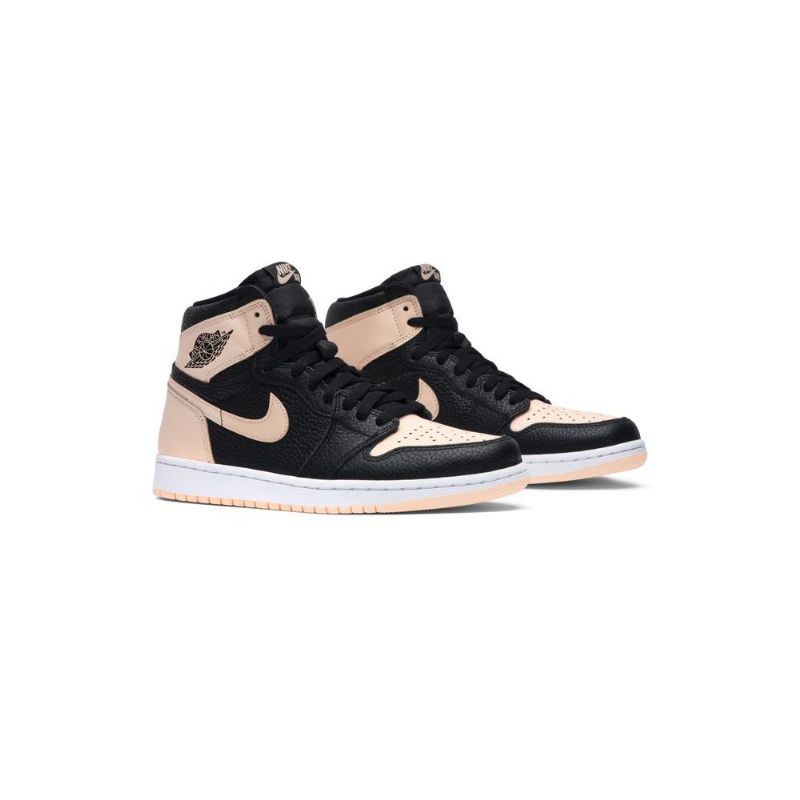 Air Jordan 1 Retro High Og Sort Lyserød Hvid Sko Herre