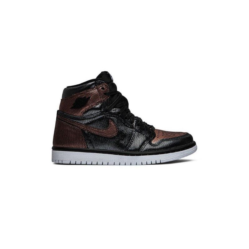 Air Jordan 1 Retro High Og Sort Rose Guld Sko Dame