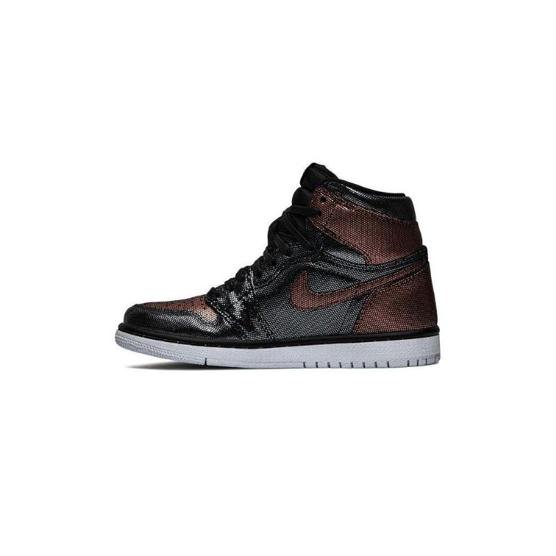 Air Jordan 1 Retro High Og Sort Rose Guld Sko Dame