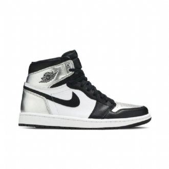 Air Jordan 1 Retro High Og Sort Sølv Sko Dame