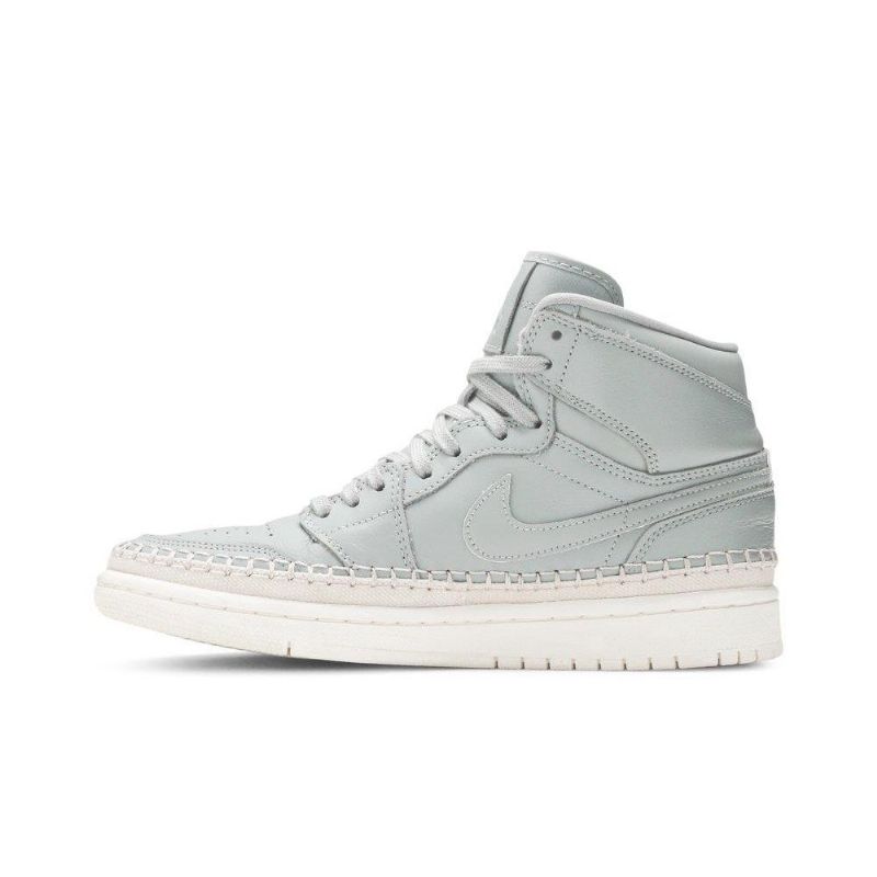 Air Jordan 1 Retro High Premium Grøn Hvid Sko Dame