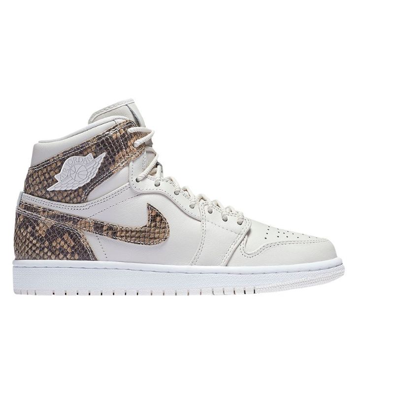 Air Jordan 1 Retro High Premium Hvid Brun Sko Dame