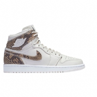 Air Jordan 1 Retro High Premium Hvid Brun Sko Dame