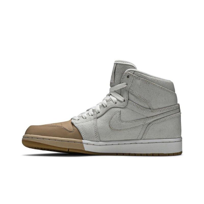Air Jordan 1 Retro High Premium Hvid Guld Sko Dame