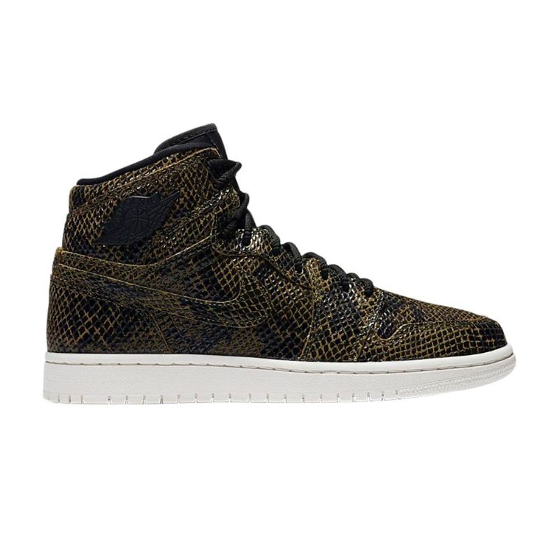 Air Jordan 1 Retro High Premium Olivengrøn Sort Sko Dame