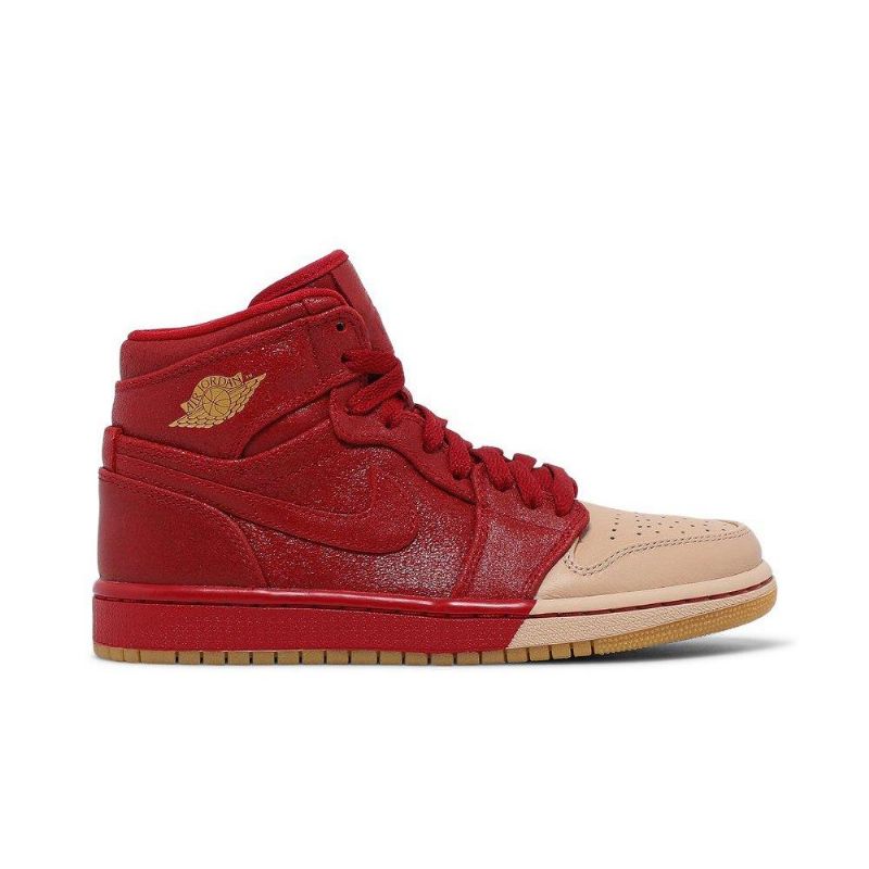 Air Jordan 1 Retro High Premium Rød Brun Sko Dame
