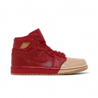 Air Jordan 1 Retro High Premium Rød Brun Sko Dame