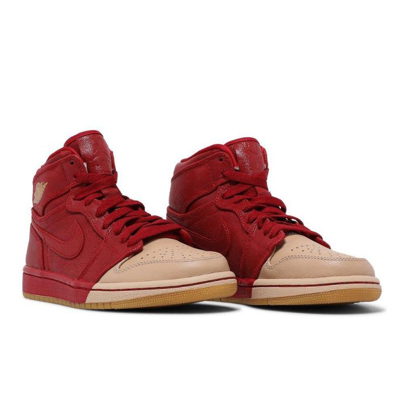 Air Jordan 1 Retro High Premium Rød Brun Sko Dame