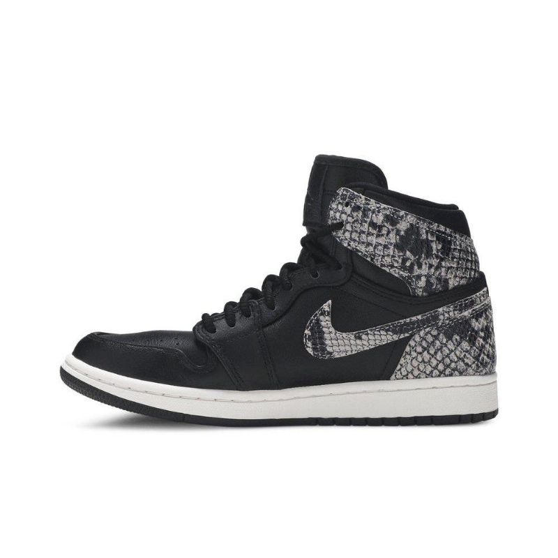Air Jordan 1 Retro High Premium Sort Grå Sko Dame