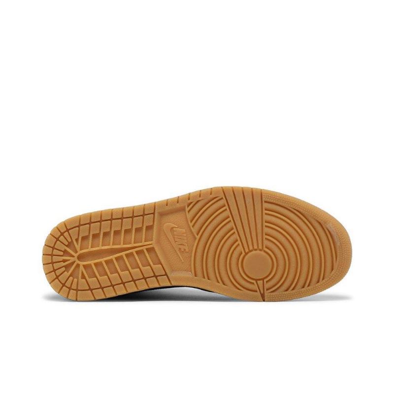 Air Jordan 1 Retro High Premium Sort Guld Khaki Sko Dame