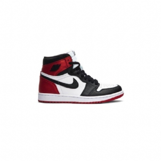 Air Jordan 1 Retro High Sort Hvid Rød Sko Dame