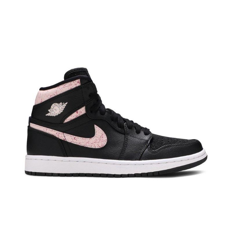 Air Jordan 1 Retro High Sort Lyserød Sko Dame