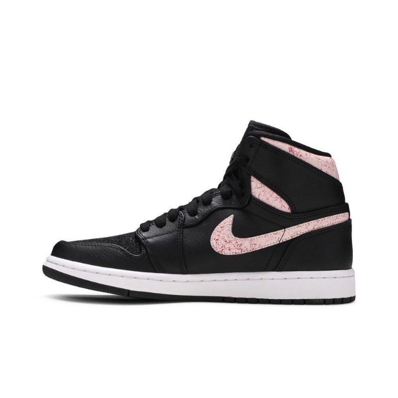 Air Jordan 1 Retro High Sort Lyserød Sko Dame