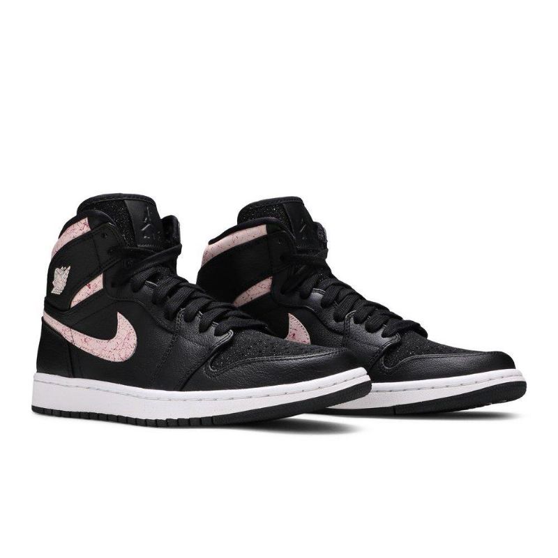 Air Jordan 1 Retro High Sort Lyserød Sko Dame