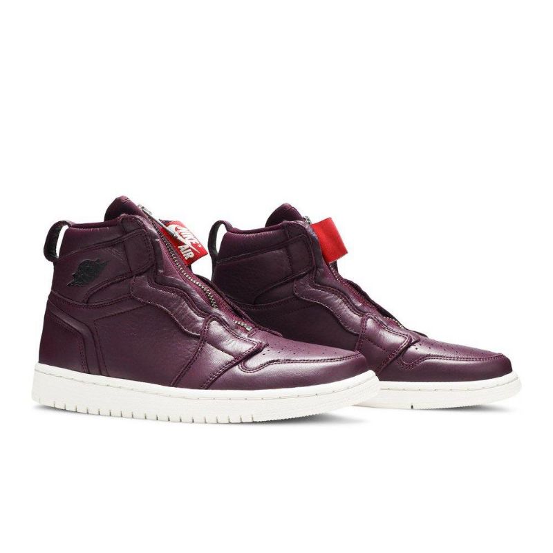 Air Jordan 1 Retro High Zip Bordeaux Sko Dame