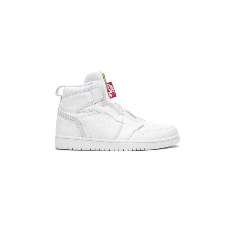 Air Jordan 1 Retro High Zip Hvid Rød Sko Dame