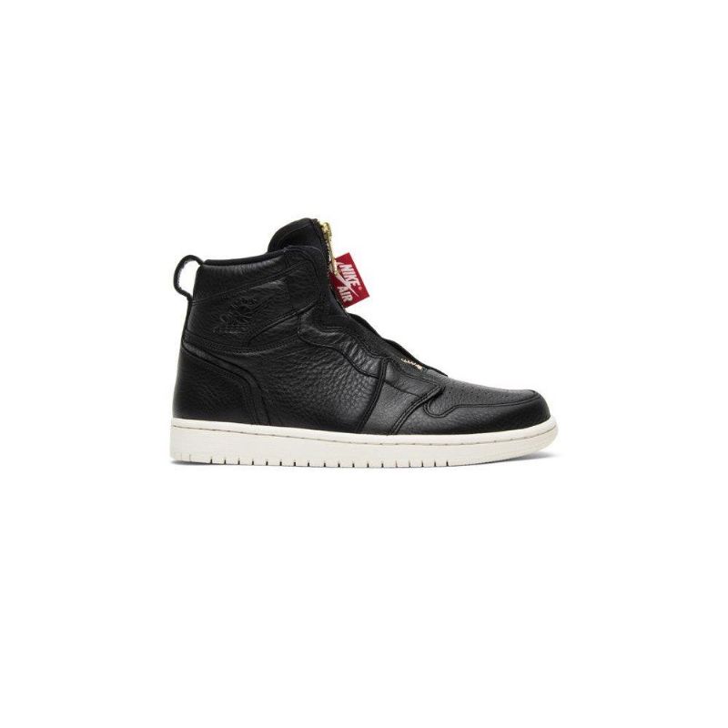 Air Jordan 1 Retro High Zip Sort Hvid Sko Dame