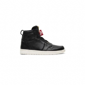 Air Jordan 1 Retro High Zip Sort Hvid Sko Dame