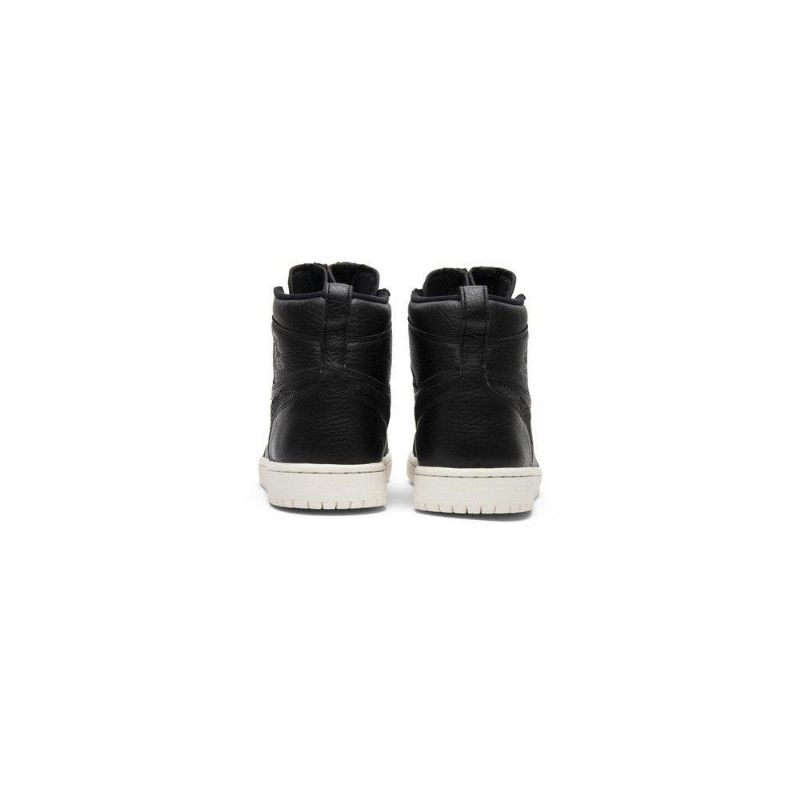 Air Jordan 1 Retro High Zip Sort Hvid Sko Dame