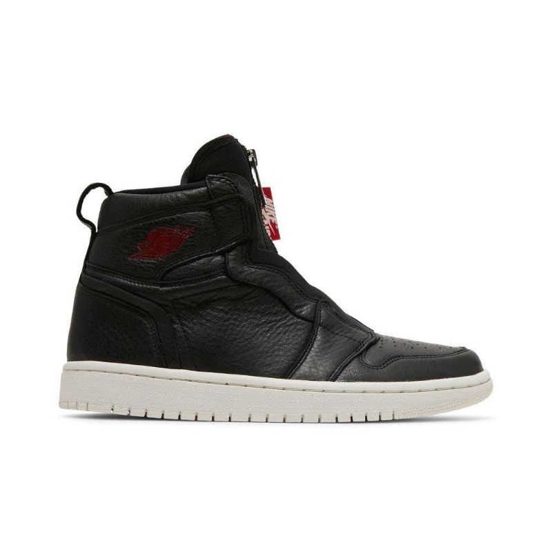 Air Jordan 1 Retro High Zip Sort Rød Sko Dame
