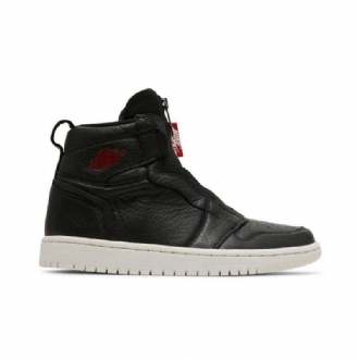 Air Jordan 1 Retro High Zip Sort Rød Sko Dame