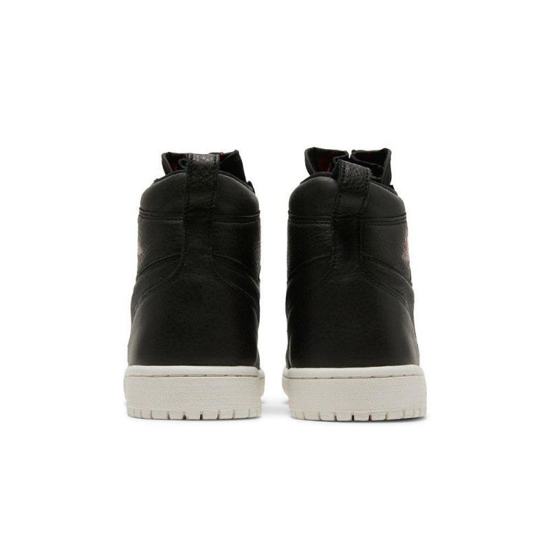 Air Jordan 1 Retro High Zip Sort Rød Sko Dame