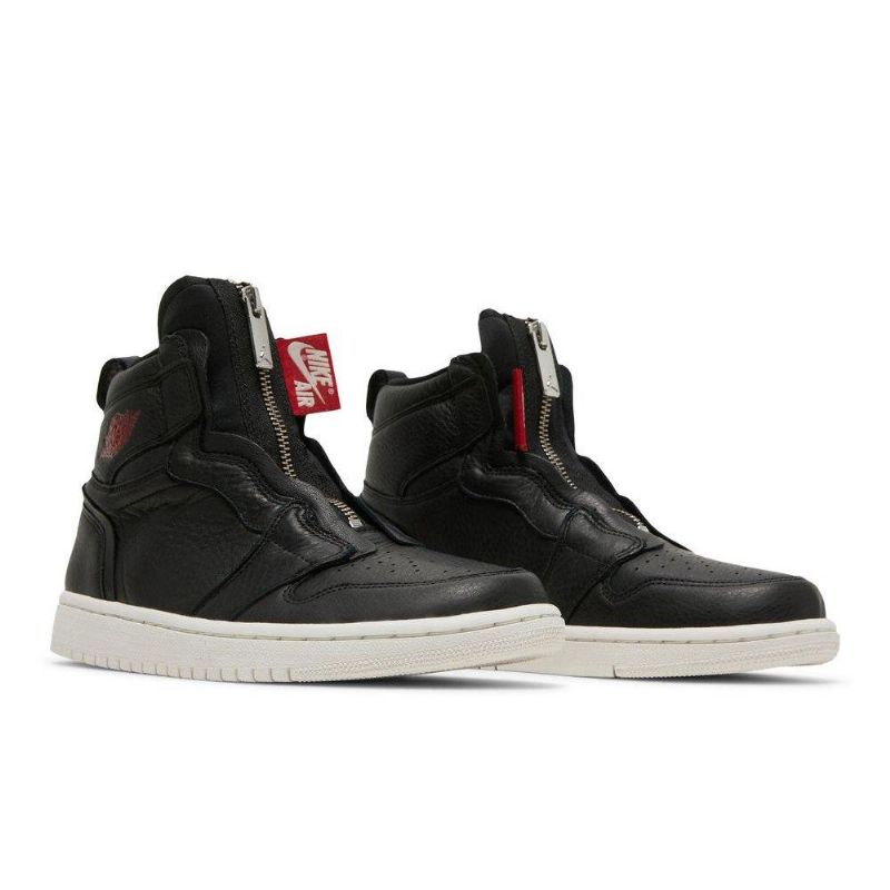 Air Jordan 1 Retro High Zip Sort Rød Sko Dame