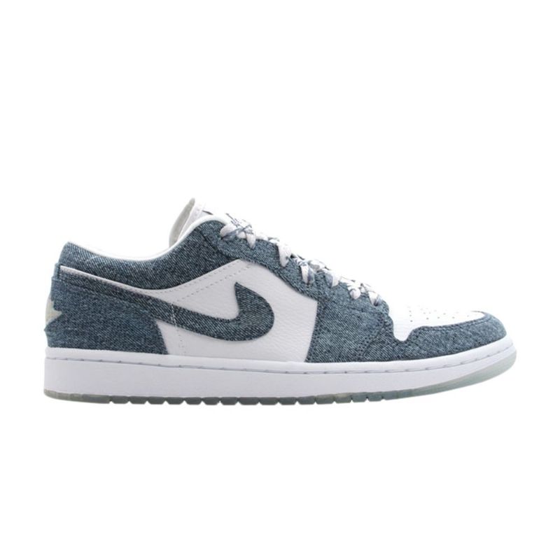 Air Jordan 1 Retro Low Hvid Blå Sko Dame