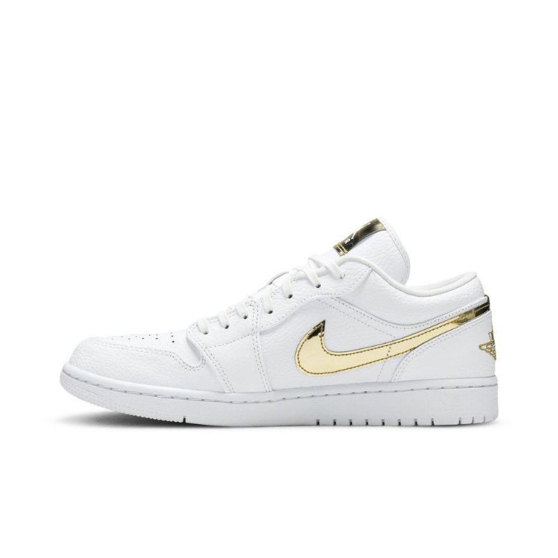 Air Jordan 1 Retro Low Hvid Guld Sko Dame