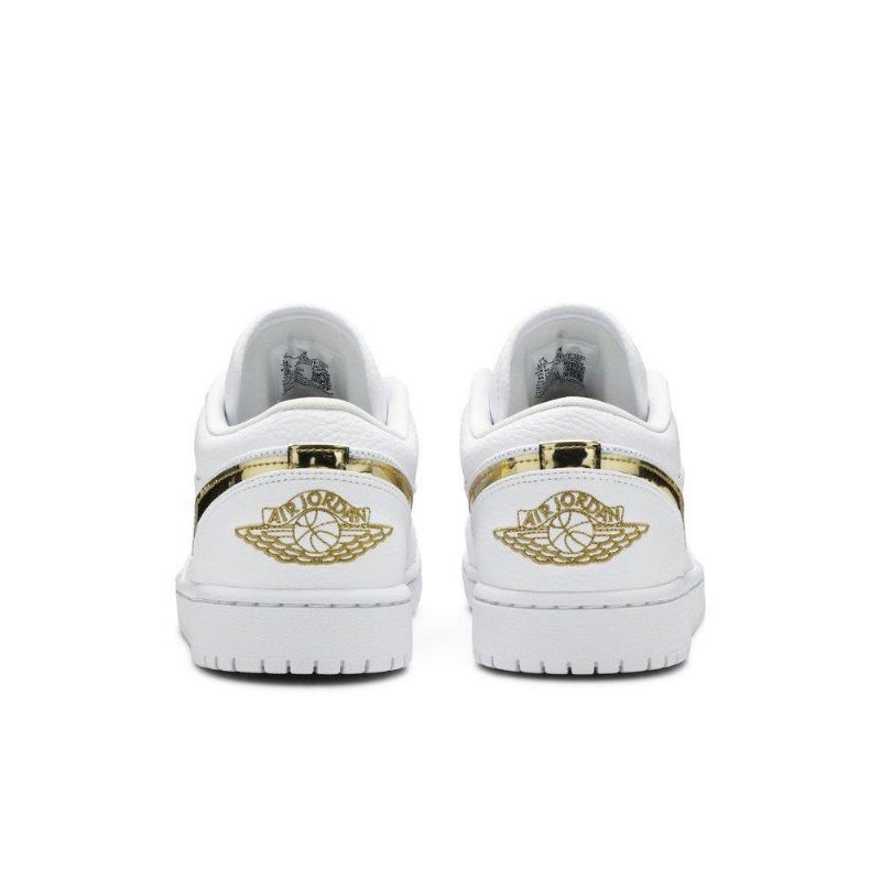 Air Jordan 1 Retro Low Hvid Guld Sko Dame