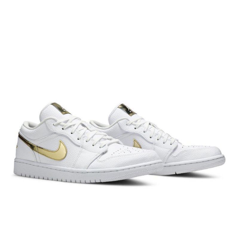 Air Jordan 1 Retro Low Hvid Guld Sko Dame