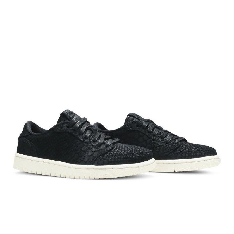 Air Jordan 1 Retro Low Sort Hvid Sko Dame