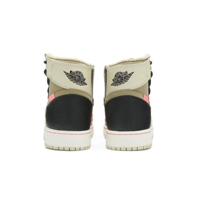 Air Jordan 1 Retro Rebel Xx Olivengrøn Sort Lyserød Sko Dame