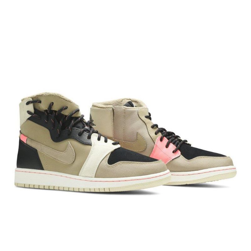 Air Jordan 1 Retro Rebel Xx Olivengrøn Sort Lyserød Sko Dame