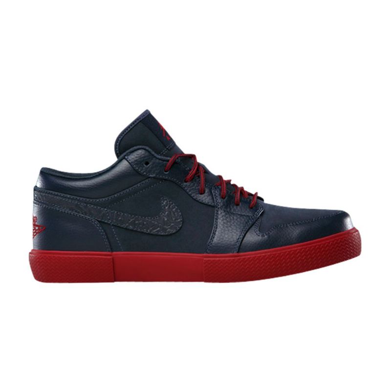 Air Jordan 1 Retro V.1 Marineblå Rød Sko Herre