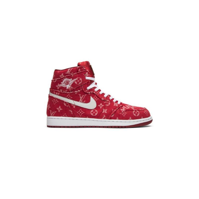 Air Jordan 1 Rød Ribbon Recon Retro High Rød Hvid Sko Herre