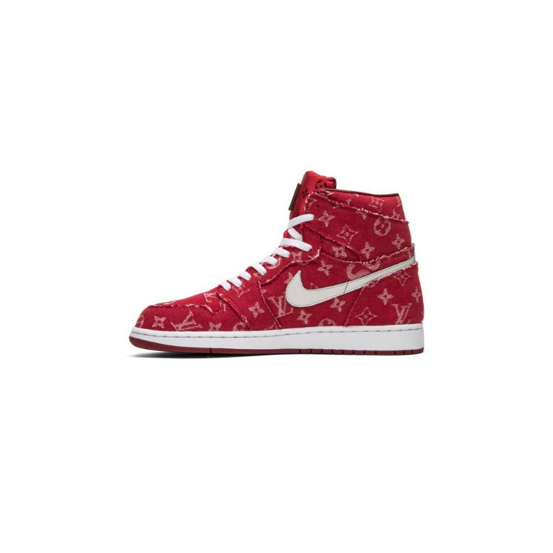 Air Jordan 1 Rød Ribbon Recon Retro High Rød Hvid Sko Herre