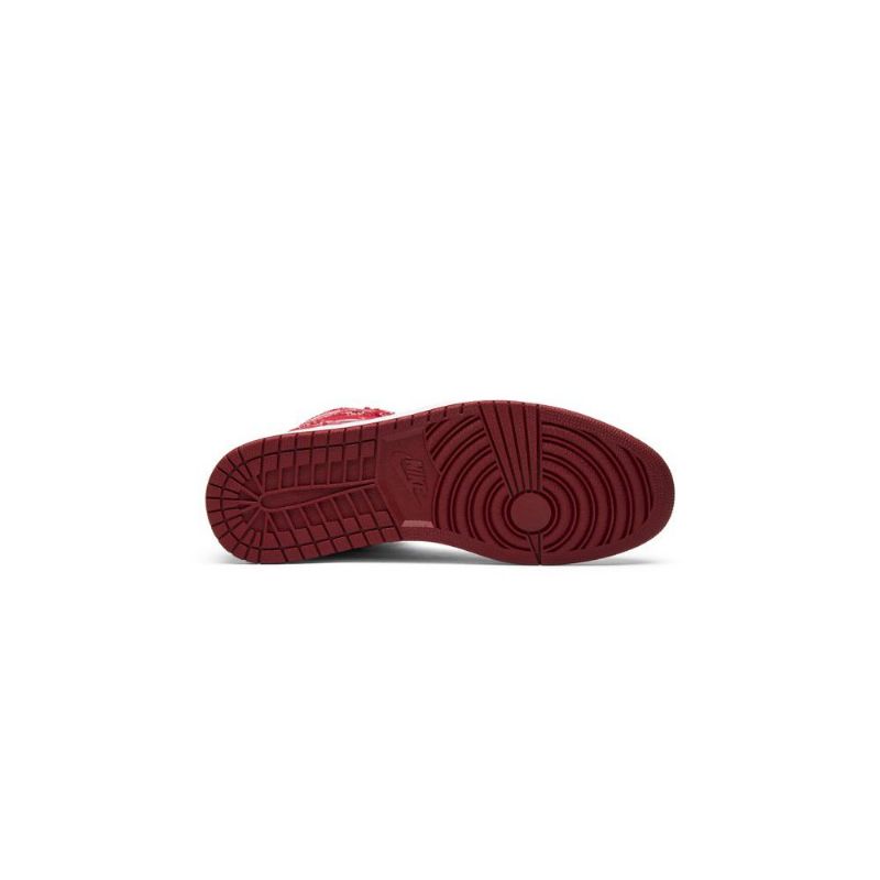 Air Jordan 1 Rød Ribbon Recon Retro High Rød Hvid Sko Herre