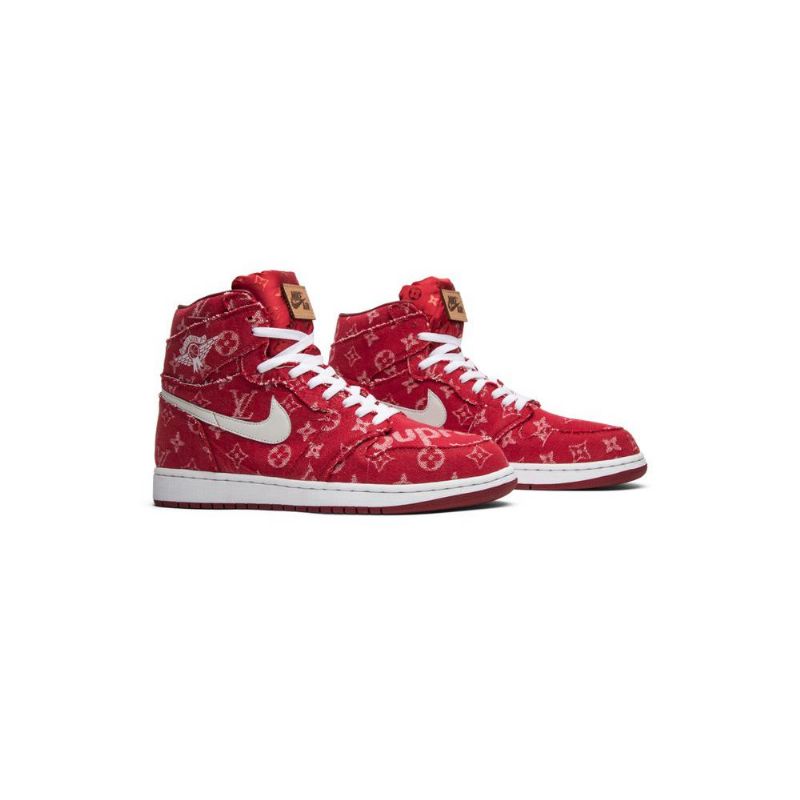 Air Jordan 1 Rød Ribbon Recon Retro High Rød Hvid Sko Herre